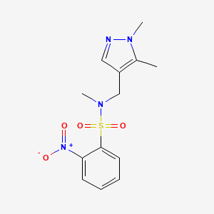 N-[(15-DIMETHYL-1H-PYRAZOL-4-YL)METHYL]-N-METHYL-2-NITROBENZENE-1-SULFONAMIDE