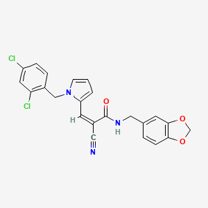 N-(1,3-benzodioxol-5-ylmethyl)-2-cyano-3-[1-(2,4-dichlorobenzyl)-1H-pyrrol-2-yl]acrylamide