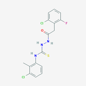 2-[(2-chloro-6-fluorophenyl)acetyl]-N-(3-chloro-2-methylphenyl)hydrazinecarbothioamide