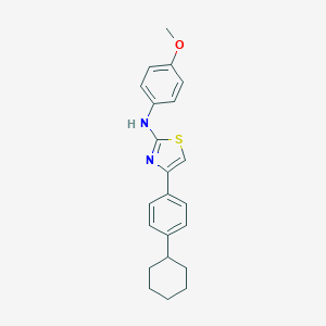 molecular formula C22H24N2OS B427387 4-(4-cyclohexylphenyl)-N-(4-methoxyphenyl)-1,3-thiazol-2-amine CAS No. 380172-29-2