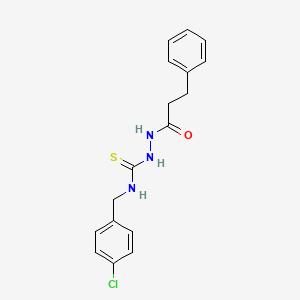 molecular formula C17H18ClN3OS B4273871 N-(4-chlorobenzyl)-2-(3-phenylpropanoyl)hydrazinecarbothioamide 