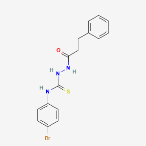 molecular formula C16H16BrN3OS B4273882 N-(4-bromophenyl)-2-(3-phenylpropanoyl)hydrazinecarbothioamide 