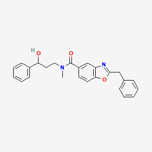 molecular formula C25H24N2O3 B4273893 2-benzyl-N-(3-hydroxy-3-phenylpropyl)-N-methyl-1,3-benzoxazole-5-carboxamide 