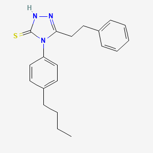 molecular formula C20H23N3S B4273897 4-(4-butylphenyl)-5-(2-phenylethyl)-4H-1,2,4-triazole-3-thiol 