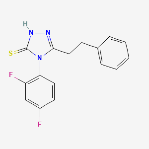 4-(2,4-difluorophenyl)-5-(2-phenylethyl)-4H-1,2,4-triazole-3-thiol