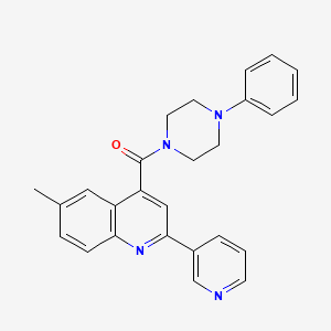 molecular formula C26H24N4O B4273908 6-METHYL-4-(4-PHENYLPIPERAZINE-1-CARBONYL)-2-(PYRIDIN-3-YL)QUINOLINE 