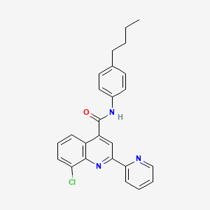 molecular formula C25H22ClN3O B4273909 N-(4-butylphenyl)-8-chloro-2-(pyridin-2-yl)quinoline-4-carboxamide 