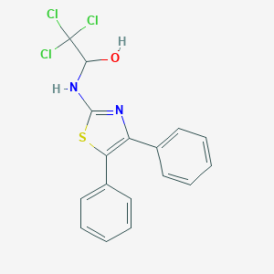 molecular formula C17H13Cl3N2OS B427392 2,2,2-Trichloro-1-[(4,5-diphenyl-1,3-thiazol-2-yl)amino]ethanol 