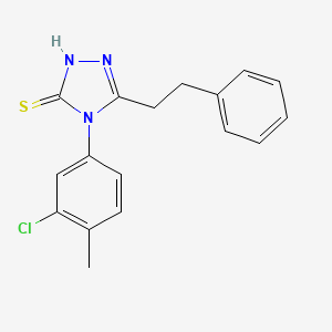 molecular formula C17H16ClN3S B4273921 4-(3-chloro-4-methylphenyl)-5-(2-phenylethyl)-4H-1,2,4-triazole-3-thiol 