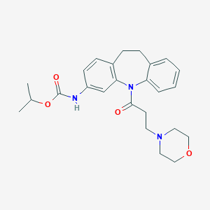 molecular formula C25H31N3O4 B427394 isopropyl 5-(3-morpholin-4-ylpropanoyl)-10,11-dihydro-5H-dibenzo[b,f]azepin-3-ylcarbamate 