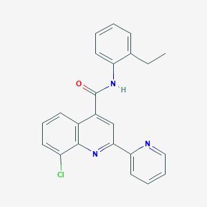 8-chloro-N-(2-ethylphenyl)-2-(pyridin-2-yl)quinoline-4-carboxamide