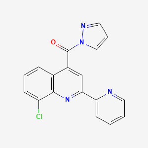 [8-CHLORO-2-(2-PYRIDYL)-4-QUINOLYL](1H-PYRAZOL-1-YL)METHANONE