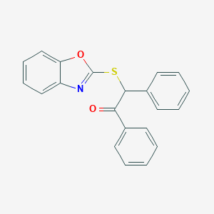 molecular formula C21H15NO2S B427395 2-(1,3-Benzoxazol-2-ylsulfanyl)-1,2-diphenylethanone CAS No. 352564-79-5