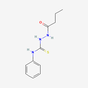 molecular formula C11H15N3OS B4273977 N-[(PHENYLCARBAMOTHIOYL)AMINO]BUTANAMIDE 