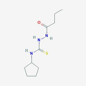 molecular formula C10H19N3OS B4273993 2-butyryl-N-cyclopentylhydrazinecarbothioamide 