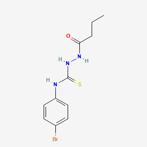 molecular formula C11H14BrN3OS B4273998 N-(4-bromophenyl)-2-butyrylhydrazinecarbothioamide 