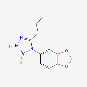 molecular formula C12H13N3O2S B4274042 4-(1,3-benzodioxol-5-yl)-5-propyl-4H-1,2,4-triazole-3-thiol 