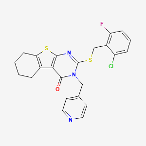 2-[(2-chloro-6-fluorobenzyl)thio]-3-(4-pyridinylmethyl)-5,6,7,8-tetrahydro[1]benzothieno[2,3-d]pyrimidin-4(3H)-one