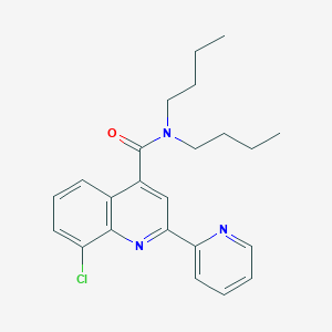 N~4~,N~4~-DIBUTYL-8-CHLORO-2-(2-PYRIDYL)-4-QUINOLINECARBOXAMIDE