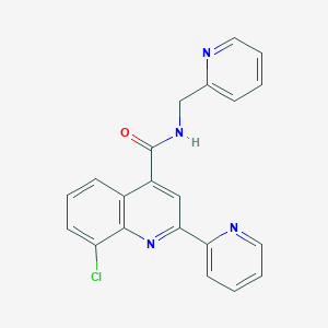 8-CHLORO-2-(PYRIDIN-2-YL)-N-[(PYRIDIN-2-YL)METHYL]QUINOLINE-4-CARBOXAMIDE