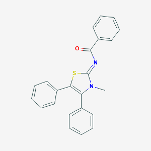 molecular formula C23H18N2OS B427408 N-(3-methyl-4,5-diphenyl-1,3-thiazol-2(3H)-ylidene)benzamide 