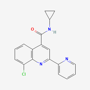 8-chloro-N-cyclopropyl-2-(pyridin-2-yl)quinoline-4-carboxamide