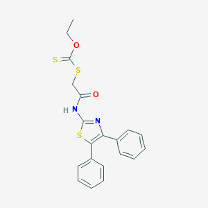 molecular formula C20H18N2O2S3 B427411 S-{2-[(4,5-diphenyl-1,3-thiazol-2-yl)amino]-2-oxoethyl} O-ethyl carbonodithioate 