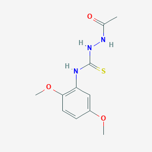 molecular formula C11H15N3O3S B4274121 2-acetyl-N-(2,5-dimethoxyphenyl)hydrazinecarbothioamide 