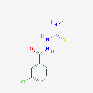 molecular formula C10H12ClN3OS B4274135 2-[(3-chlorophenyl)carbonyl]-N-ethylhydrazinecarbothioamide 