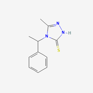 molecular formula C11H13N3S B4274141 5-methyl-4-(1-phenylethyl)-4H-1,2,4-triazole-3-thiol 