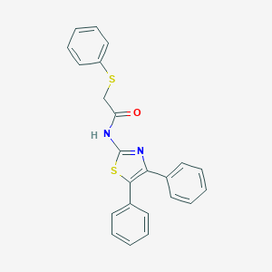 molecular formula C23H18N2OS2 B427417 N-(4,5-diphenylthiazol-2-yl)-2-(phenylthio)acetamide 