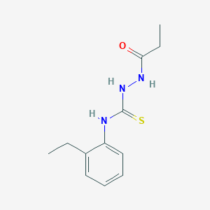 molecular formula C12H17N3OS B4274176 N-(2-ethylphenyl)-2-propionylhydrazinecarbothioamide 