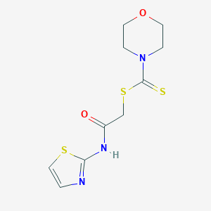 molecular formula C10H13N3O2S3 B427420 2-Oxo-2-(1,3-thiazol-2-ylamino)ethyl 4-morpholinecarbodithioate 