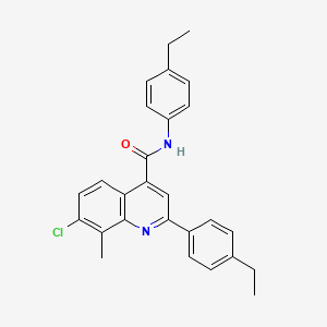 7-CHLORO-N2-BIS(4-ETHYLPHENYL)-8-METHYLQUINOLINE-4-CARBOXAMIDE