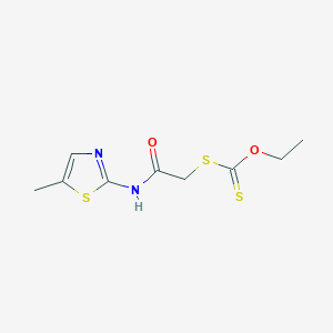molecular formula C9H12N2O2S3 B427422 O-ethyl S-{2-[(5-methyl-1,3-thiazol-2-yl)amino]-2-oxoethyl} carbonodithioate 