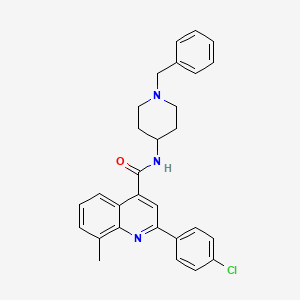 N-(1-benzyl-4-piperidinyl)-2-(4-chlorophenyl)-8-methyl-4-quinolinecarboxamide