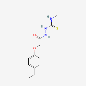 molecular formula C13H19N3O2S B4274231 N-ethyl-2-[(4-ethylphenoxy)acetyl]hydrazinecarbothioamide 