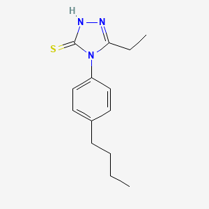 molecular formula C14H19N3S B4274238 4-(4-butylphenyl)-5-ethyl-4H-1,2,4-triazole-3-thiol 