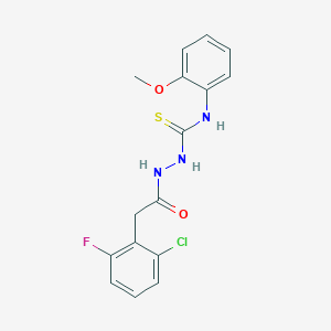 2-[(2-chloro-6-fluorophenyl)acetyl]-N-(2-methoxyphenyl)hydrazinecarbothioamide