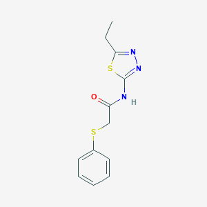 molecular formula C12H13N3OS2 B427425 N-(5-ethyl-1,3,4-thiadiazol-2-yl)-2-(phenylsulfanyl)acetamide 