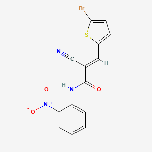 3-(5-bromo-2-thienyl)-2-cyano-N-(2-nitrophenyl)acrylamide