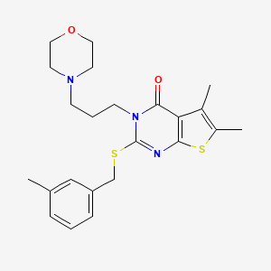 5,6-DIMETHYL-2-[(3-METHYLBENZYL)SULFANYL]-3-(3-MORPHOLINOPROPYL)THIENO[2,3-D]PYRIMIDIN-4(3H)-ONE