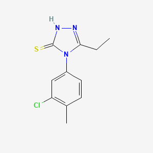 molecular formula C11H12ClN3S B4274286 4-(3-chloro-4-methylphenyl)-5-ethyl-4H-1,2,4-triazole-3-thiol 