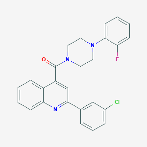 [2-(3-CHLOROPHENYL)-4-QUINOLYL][4-(2-FLUOROPHENYL)PIPERAZINO]METHANONE