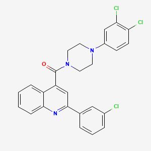 2-(3-chlorophenyl)-4-{[4-(3,4-dichlorophenyl)-1-piperazinyl]carbonyl}quinoline