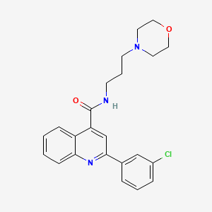 2-(3-chlorophenyl)-N-[3-(4-morpholinyl)propyl]-4-quinolinecarboxamide