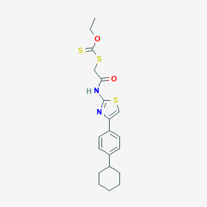 molecular formula C20H24N2O2S3 B427434 N-[4-(4-cyclohexylphenyl)-1,3-thiazol-2-yl]-2-[(ethoxymethanethioyl)sulfanyl]acetamide CAS No. 329904-23-6