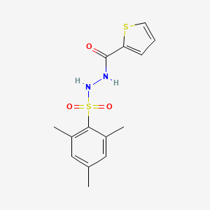 molecular formula C14H16N2O3S2 B4274340 N'-(mesitylsulfonyl)-2-thiophenecarbohydrazide 