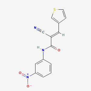 2-cyano-N-(3-nitrophenyl)-3-(3-thienyl)acrylamide