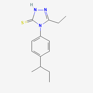 molecular formula C14H19N3S B4274377 4-[4-(butan-2-yl)phenyl]-5-ethyl-4H-1,2,4-triazole-3-thiol 